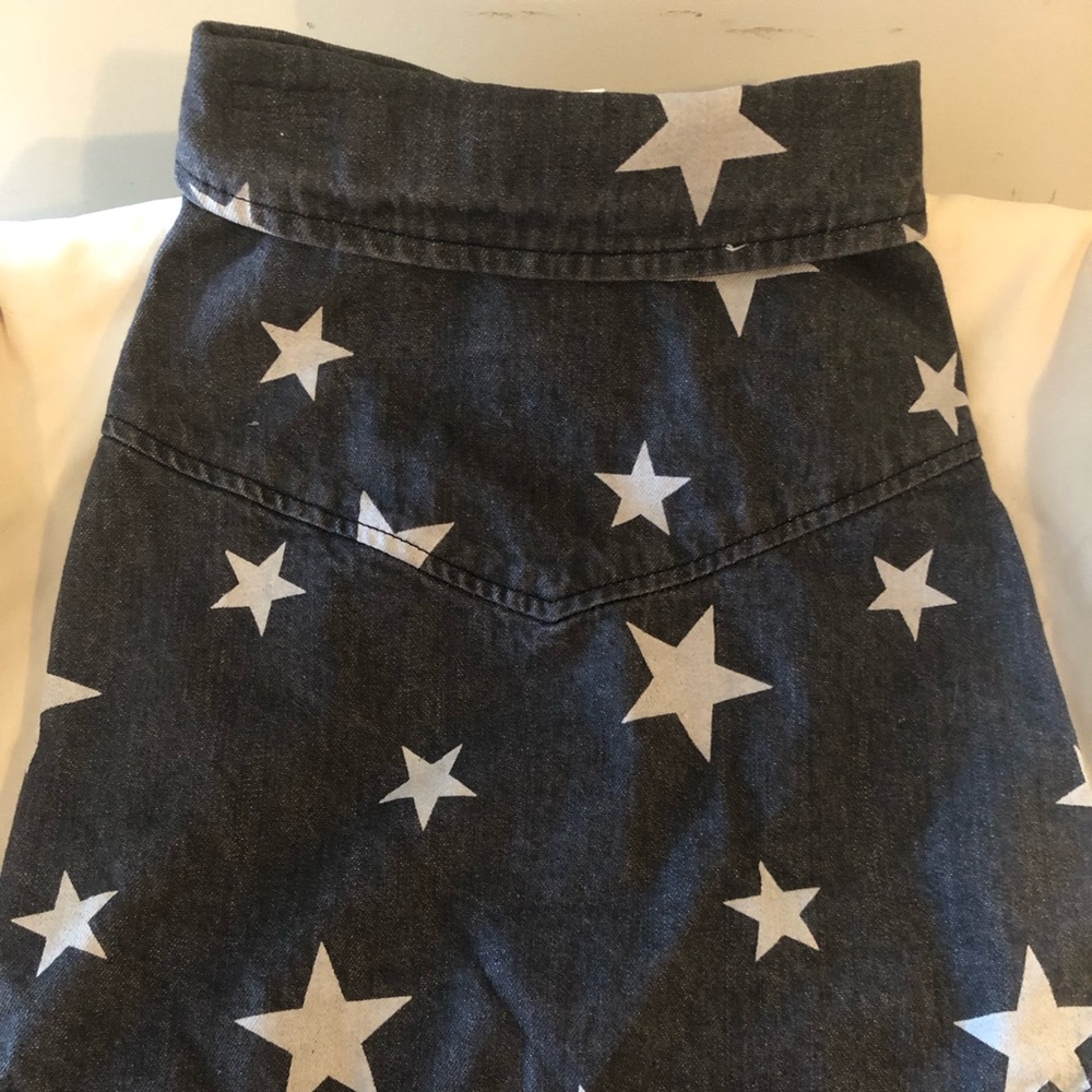 Dog Top•Paw Black Star Denim Coat Jacket Pet NWOT Sz M